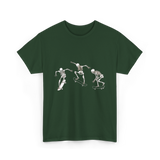 Skateboarding Skeletons Skeleton Skater T-Shirt - Forest Green