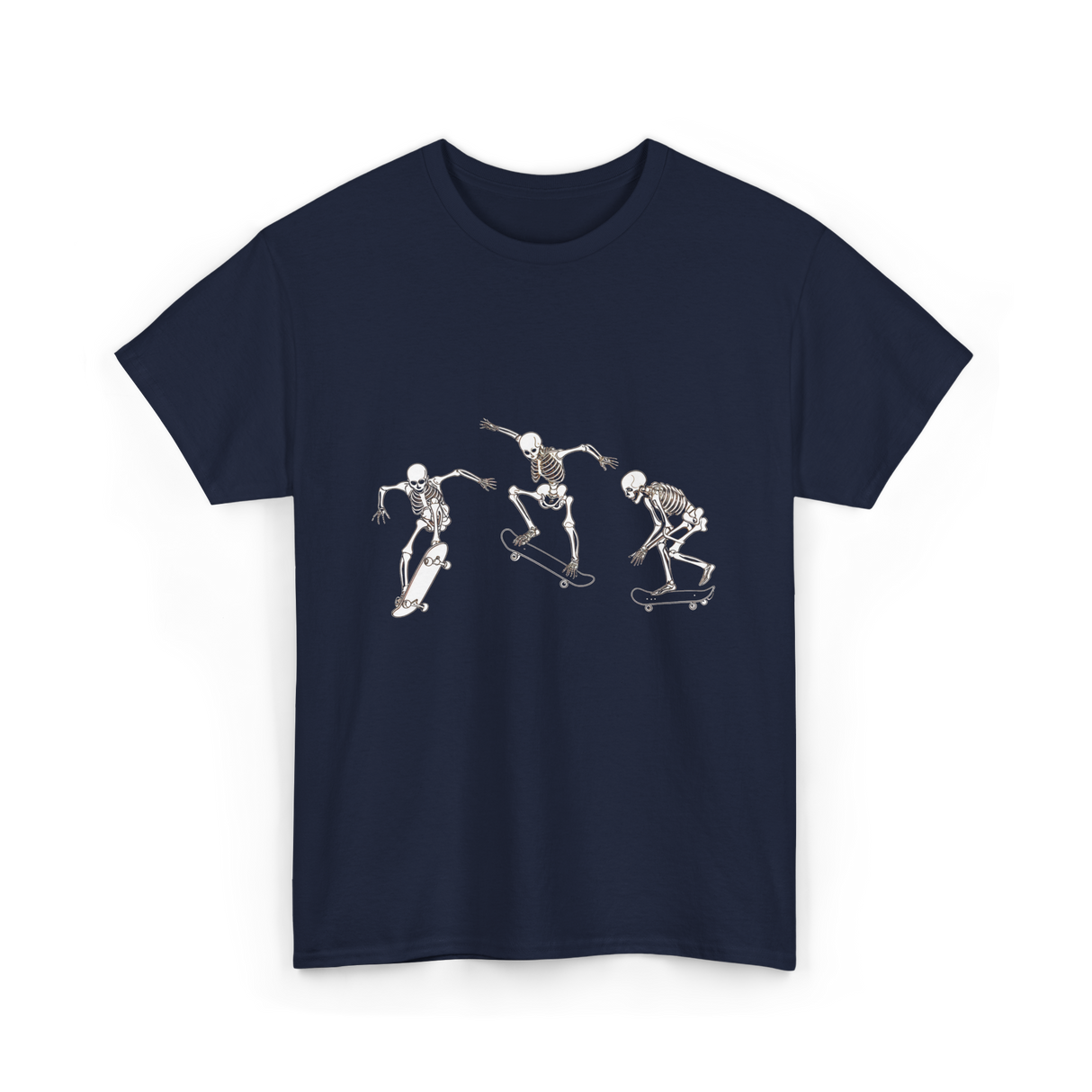 Skateboarding Skeletons Skeleton Skater T-Shirt - Navy