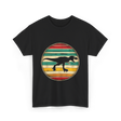 Skating Dinosaur Roller Retro T-Shirt - Black