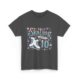 Skating into 10 Birthday Celebration T-Shirt - Dark Heather