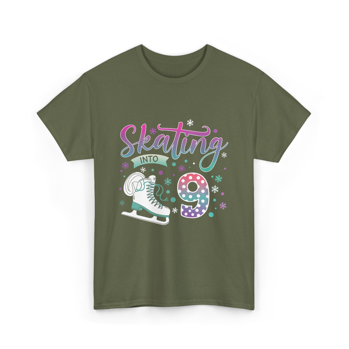 Skating Into 9 Skating T-Shirt - Military Green