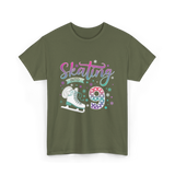 Skating Into 9 Skating T-Shirt - Military Green