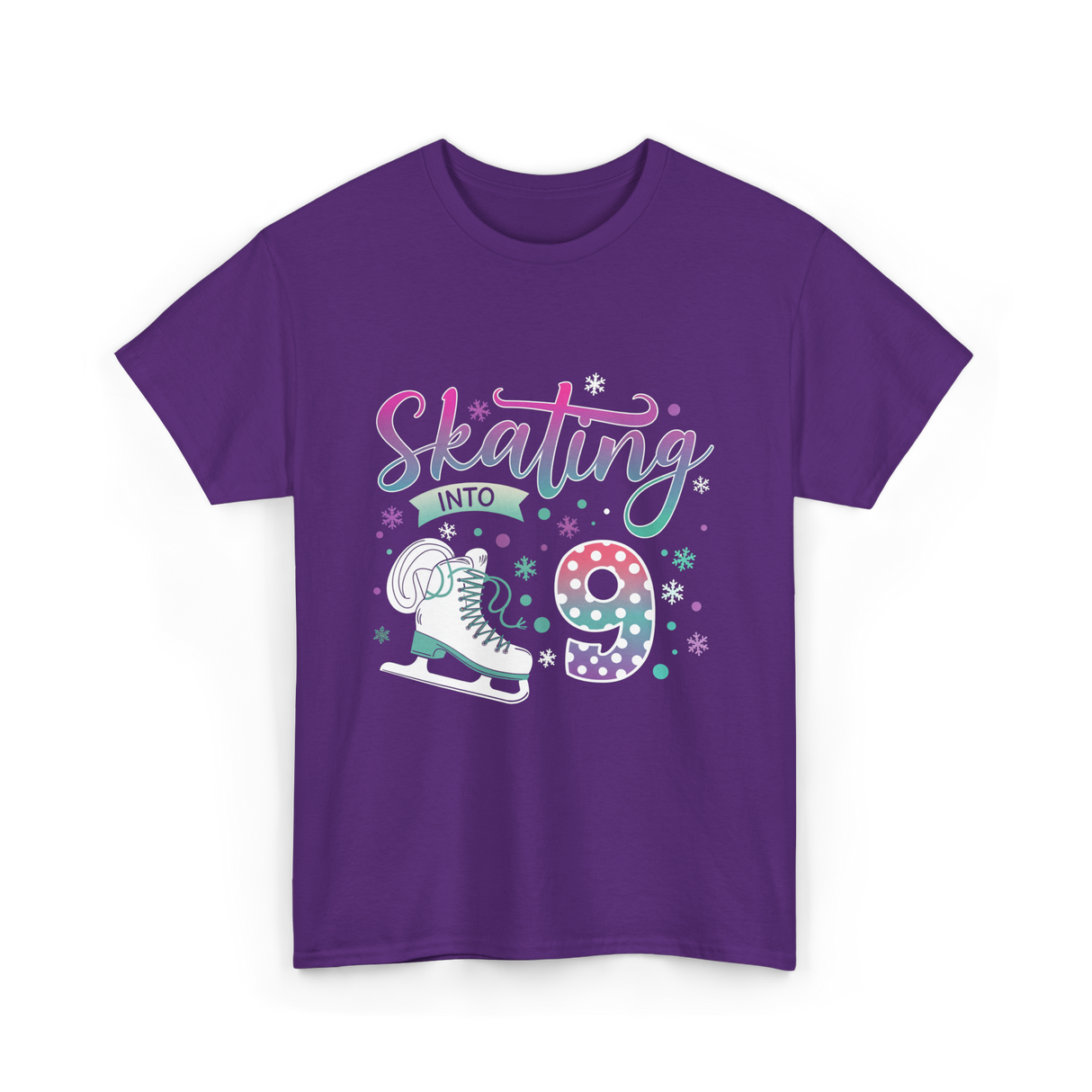 Skating Into 9 Skating T-Shirt - Purple