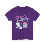 Skating Into 9 Skating T-Shirt - Purple