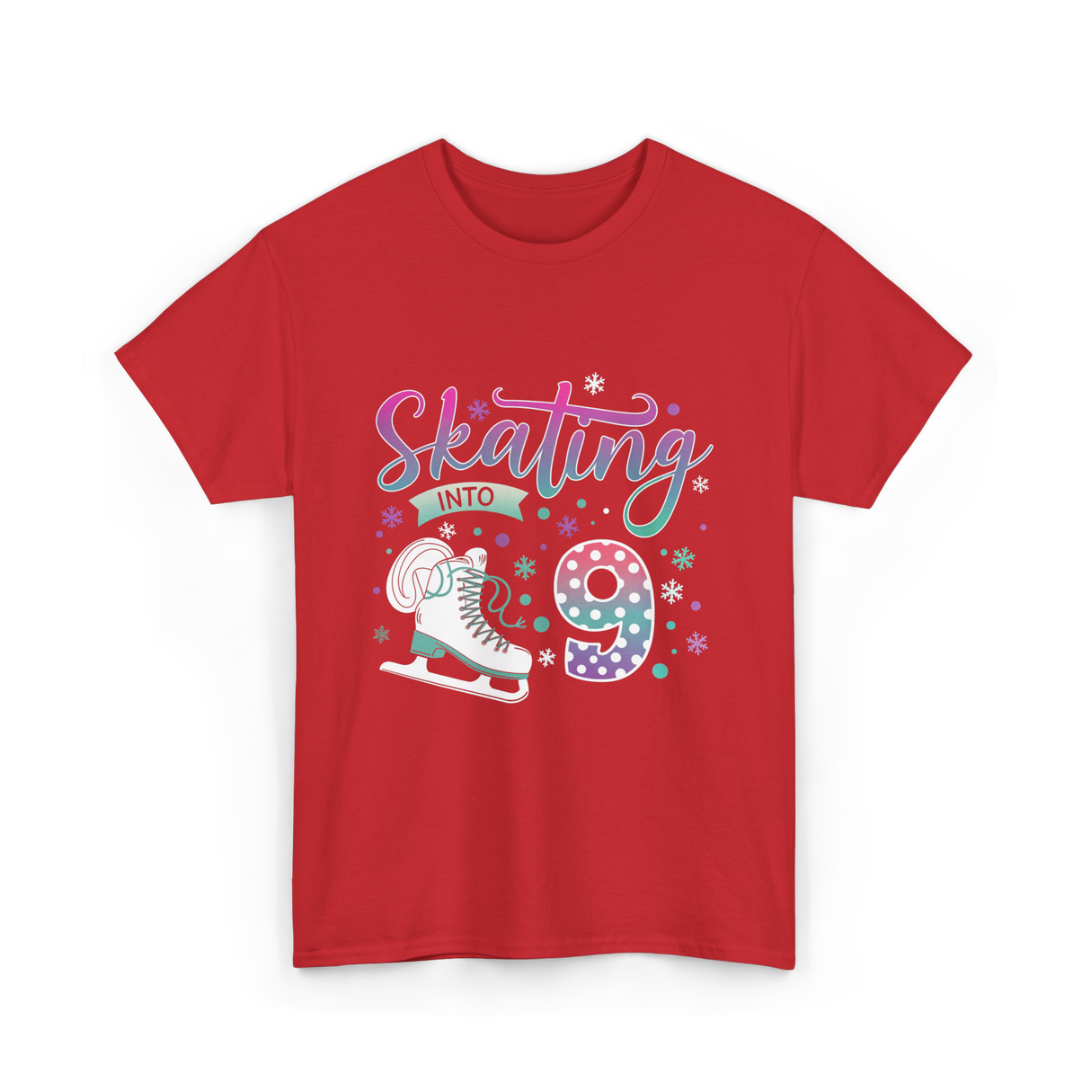 Skating Into 9 Skating T-Shirt - Red