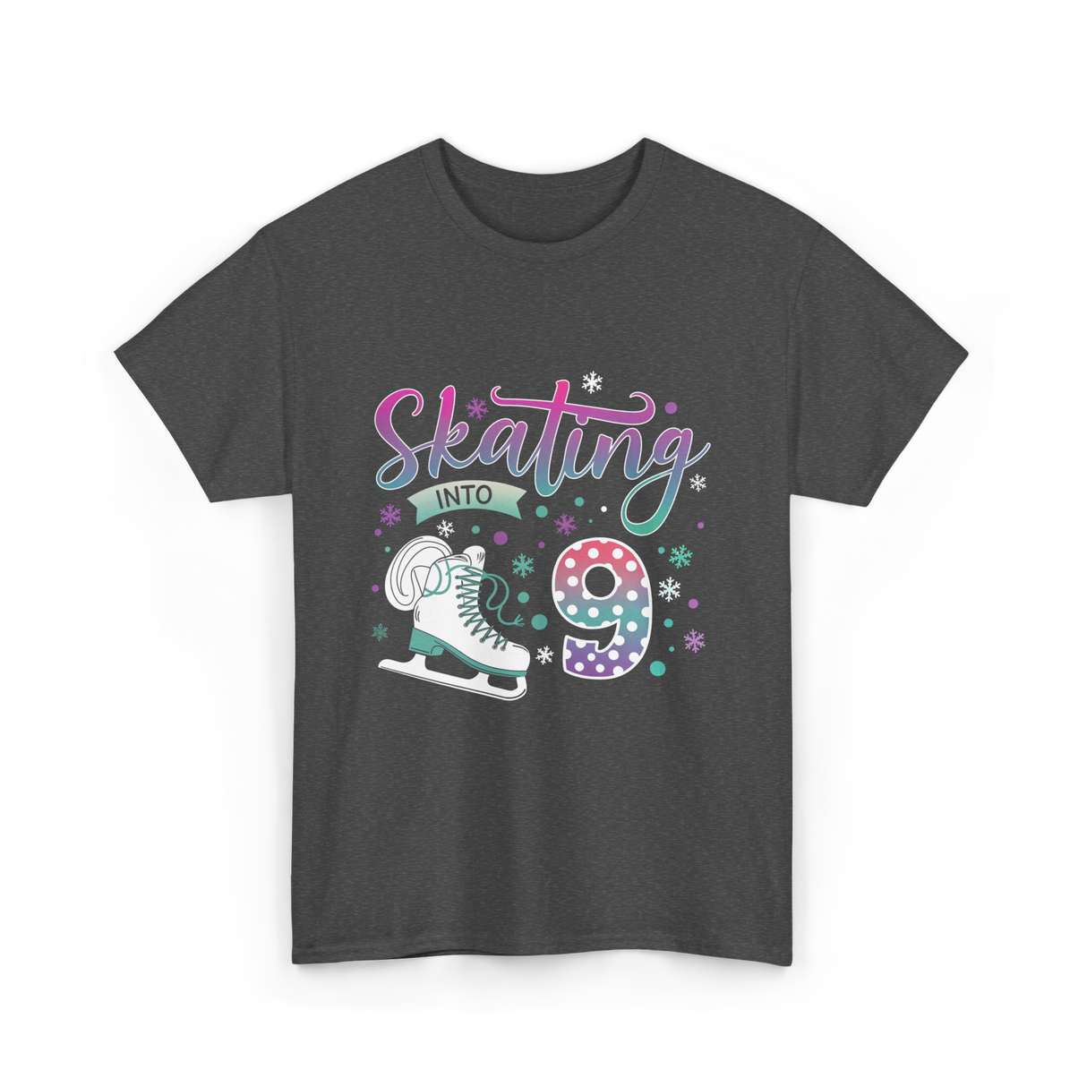 Skating Into 9 Skating T-Shirt - Dark Heather