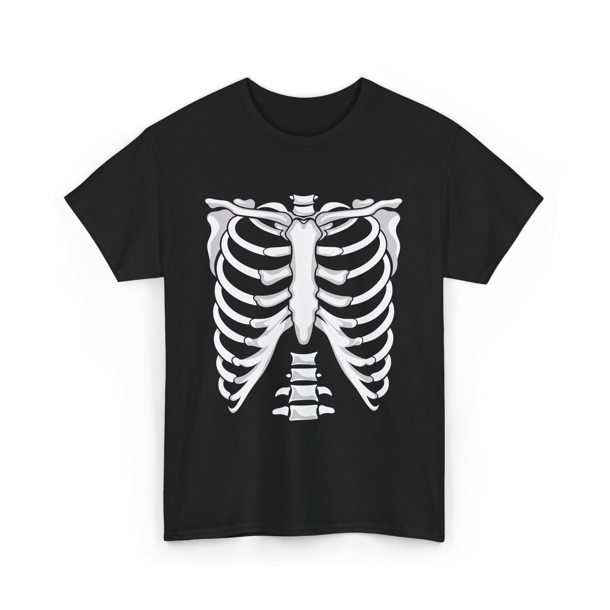 Skeleton Anatomy Rib Cage T-Shirt - Black