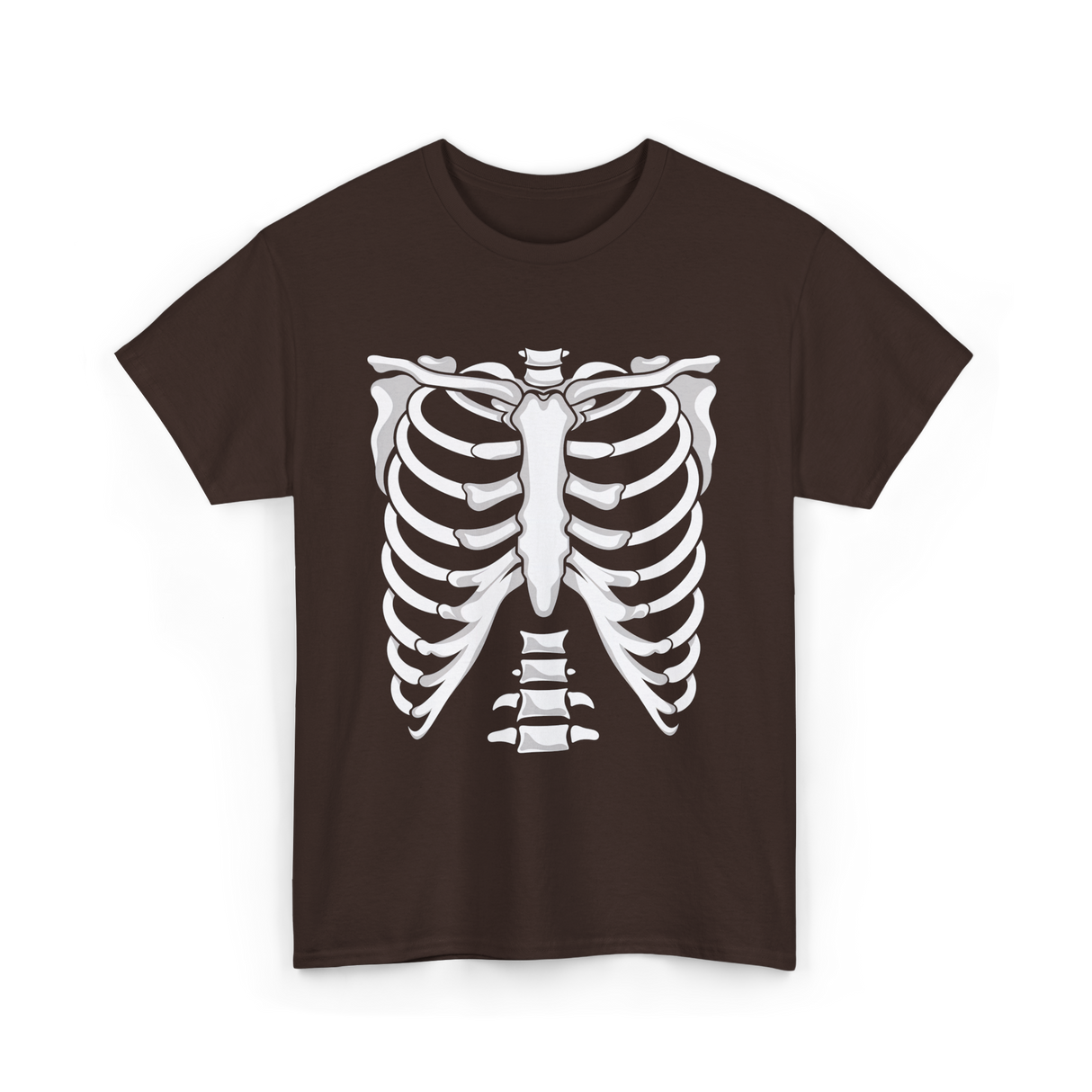 Skeleton Anatomy Rib Cage T-Shirt - Dark Chocolate