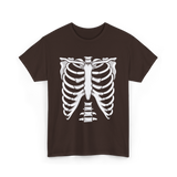 Skeleton Anatomy Rib Cage T-Shirt - Dark Chocolate