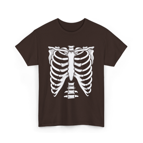 Skeleton Anatomy Rib Cage T-Shirt - Dark Chocolate