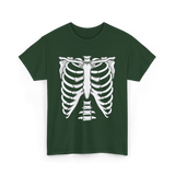 Skeleton Anatomy Rib Cage T-Shirt - Forest Green