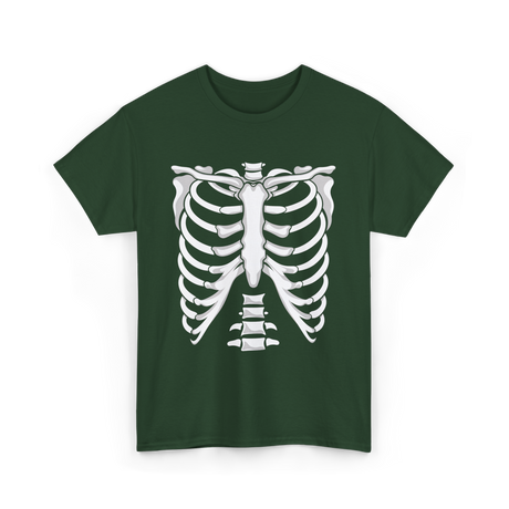 Skeleton Anatomy Rib Cage T-Shirt - Forest Green