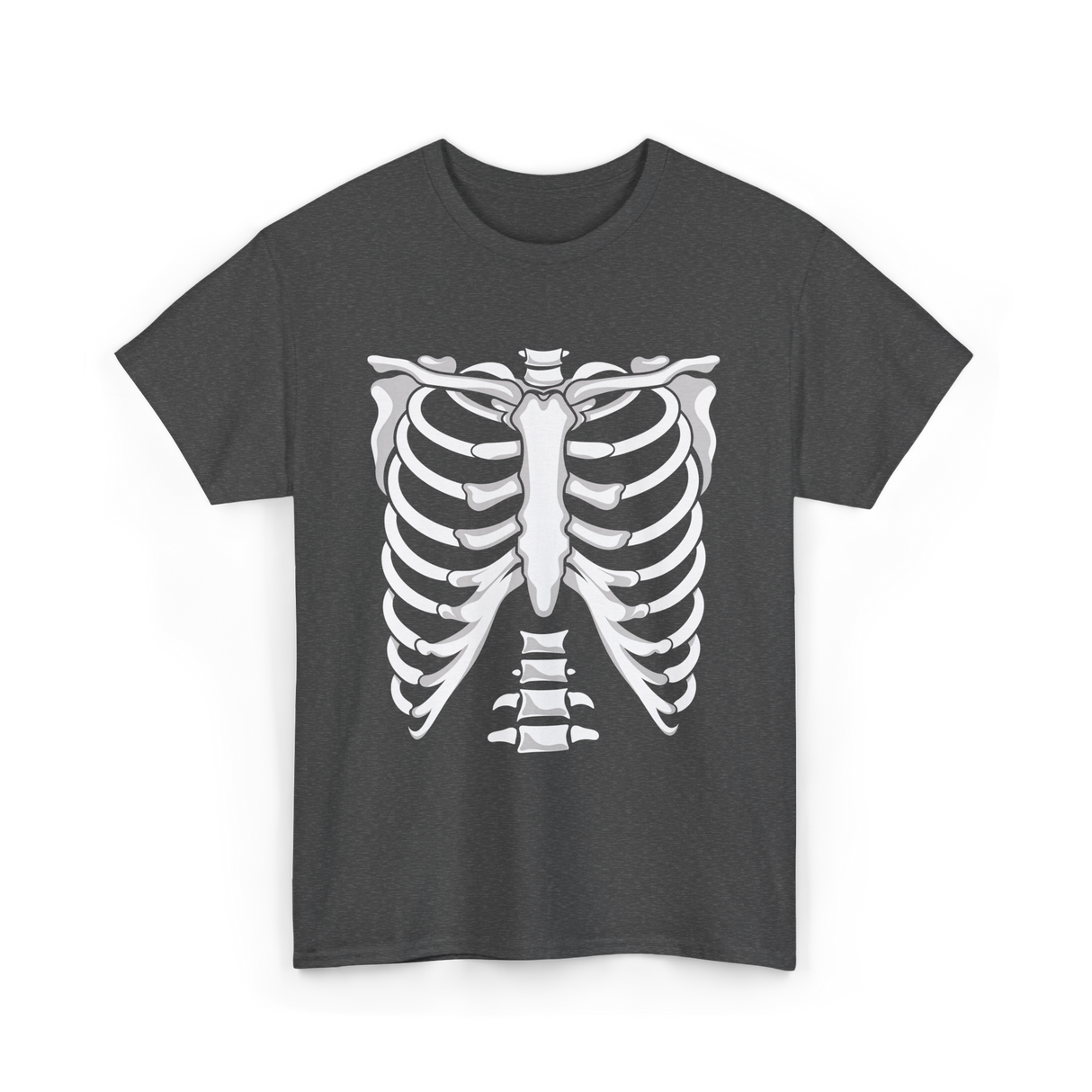 Skeleton Anatomy Rib Cage T-Shirt - Dark Heather