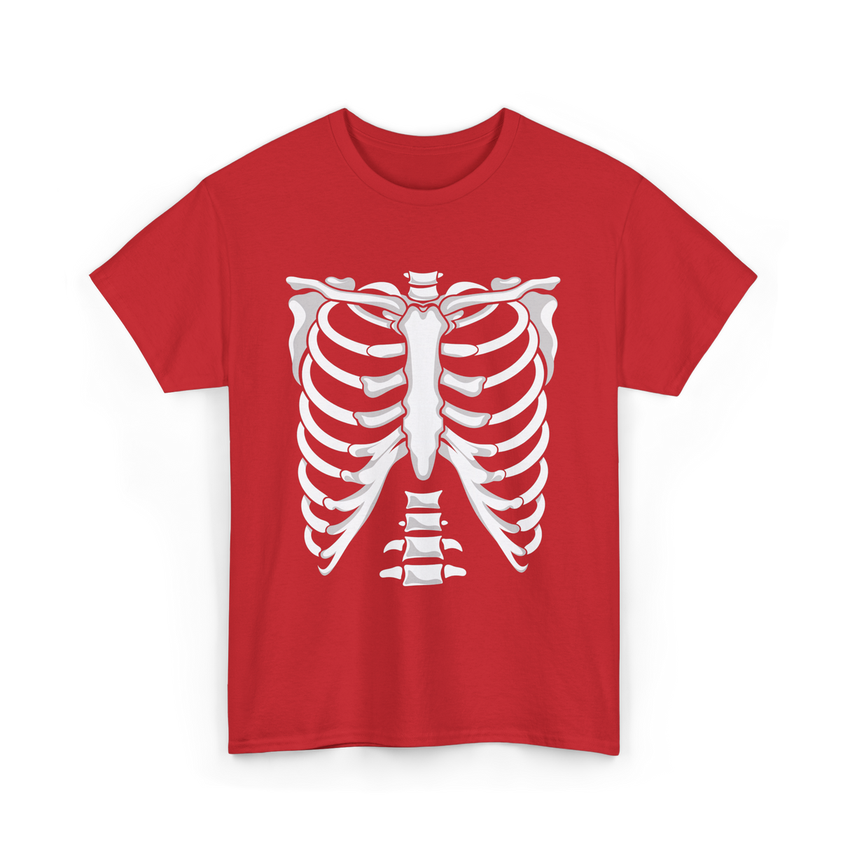 Skeleton Anatomy Rib Cage T-Shirt - Red