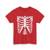 Skeleton Anatomy Rib Cage T-Shirt - Red