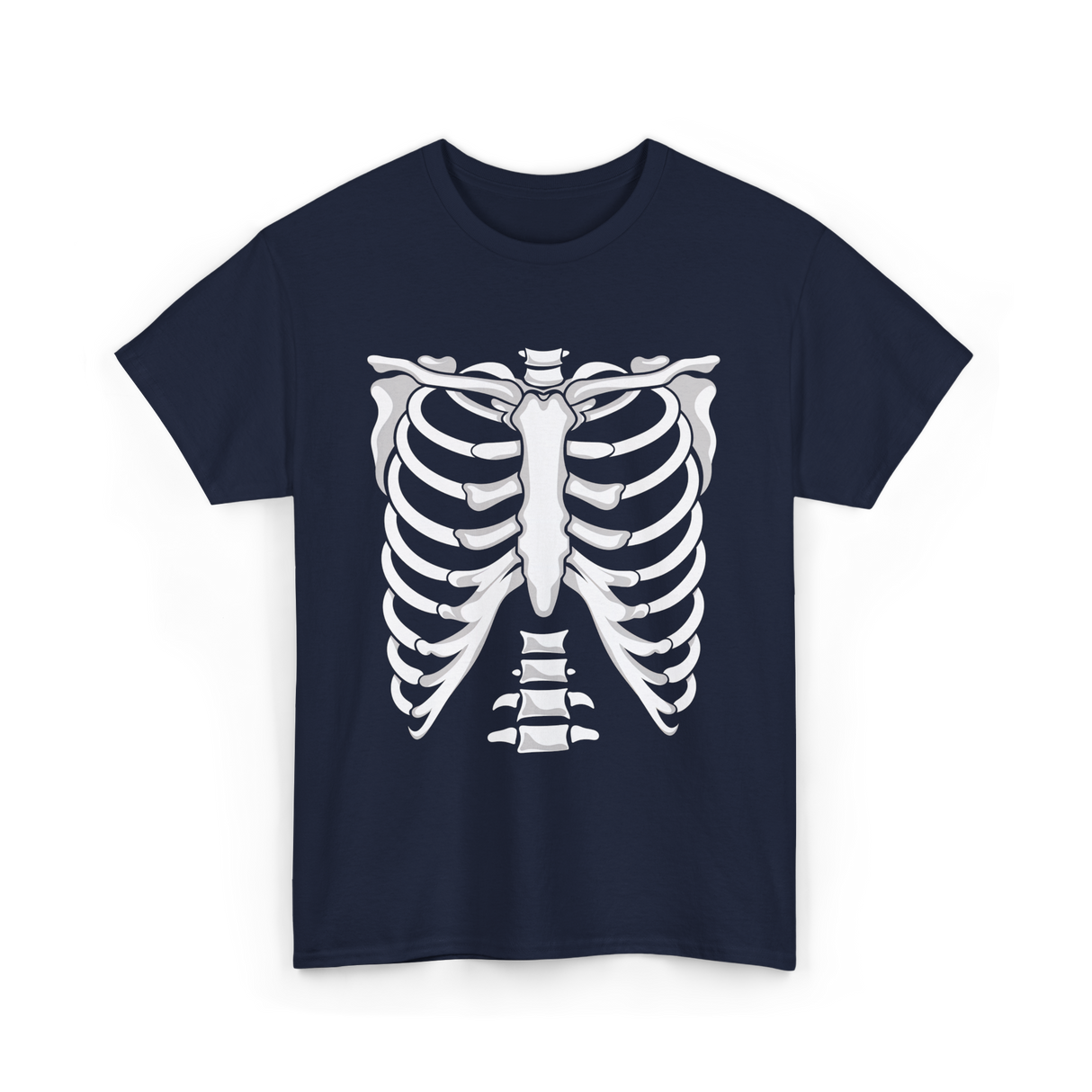 Skeleton Anatomy Rib Cage T-Shirt - Navy