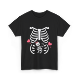 Skeleton Baby Love Maternity T-Shirt - Black