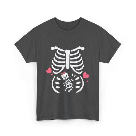 Skeleton Baby Love Maternity T-Shirt - Dark Heather