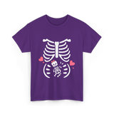 Skeleton Baby Love Maternity T-Shirt - Purple