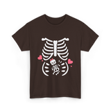 Skeleton Baby Love Maternity T-Shirt - Dark Chocolate