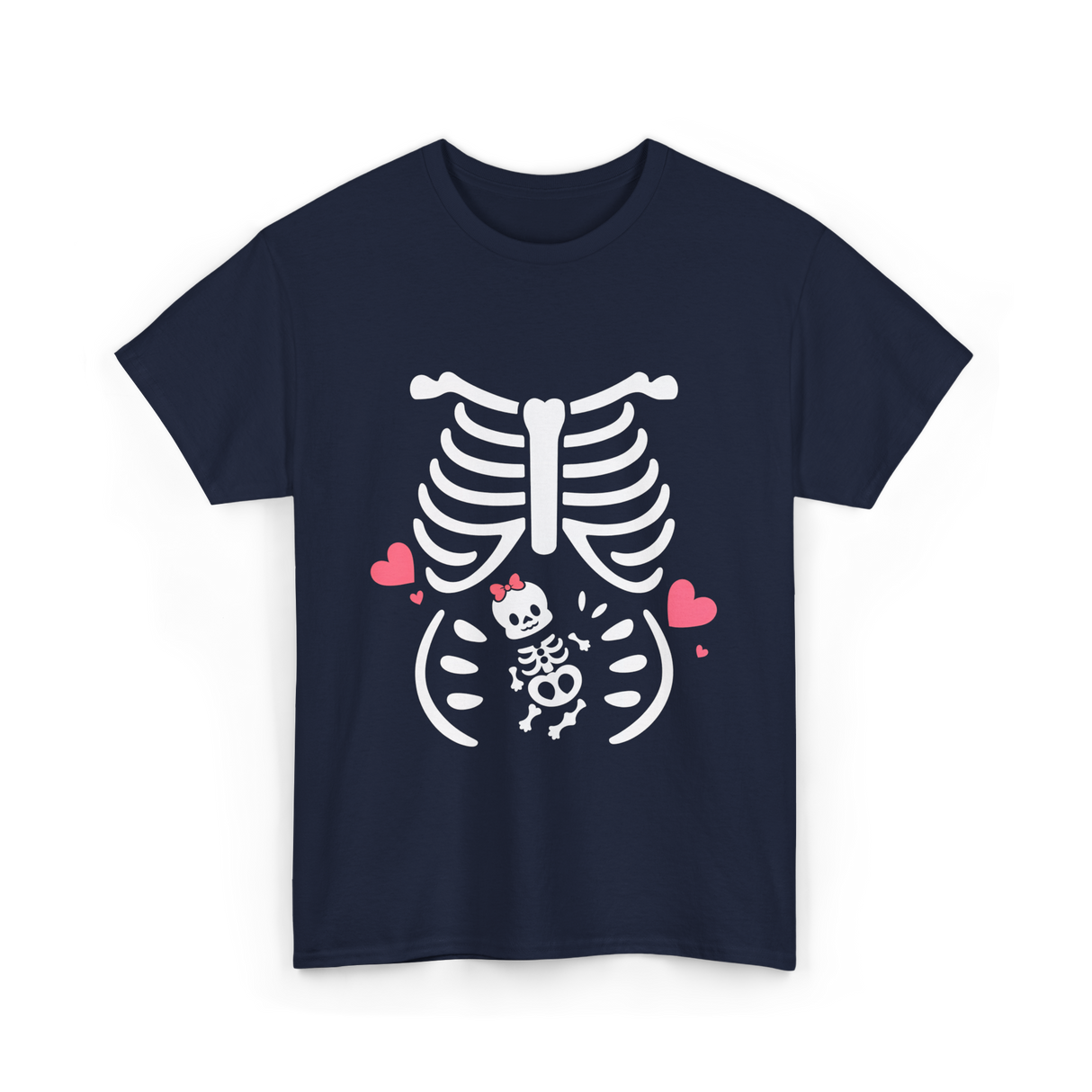 Skeleton Baby Love Maternity T-Shirt - Navy