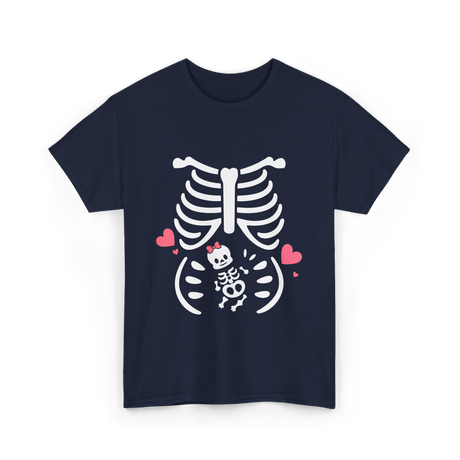 Skeleton Baby Love Maternity T-Shirt - Navy