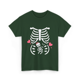 Skeleton Baby Love Maternity T-Shirt - Forest Green