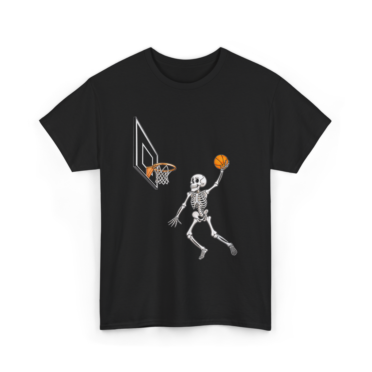 Skeleton Basketball Player Halloween T-Shirt - Black