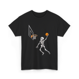 Skeleton Basketball Player Halloween T-Shirt - Black