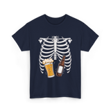 Skeleton Beer Belly Skeleton T-Shirt - Navy