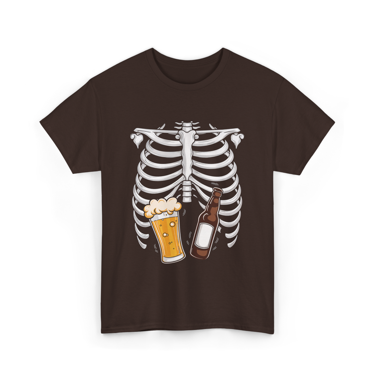 Skeleton Beer Belly Skeleton T-Shirt - Dark Chocolate