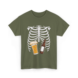 Skeleton Beer Belly Skeleton T-Shirt - Military Green