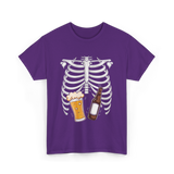 Skeleton Beer Belly Skeleton T-Shirt - Purple