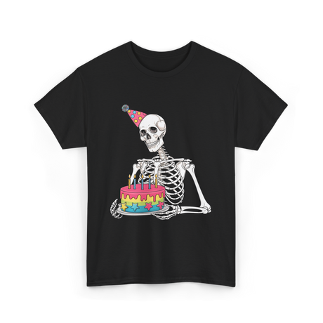 Skeleton Birthday Party Birthday T-Shirt - Black