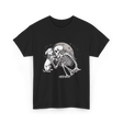 Skeleton Dog and Skeleton Human Halloween T-Shirt - Black