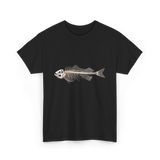 Skeleton Fish Fisherman Bones T-Shirt - Black