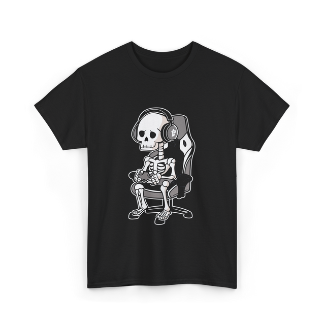 Skeleton Gamer Gaming Kids T-Shirt - Black