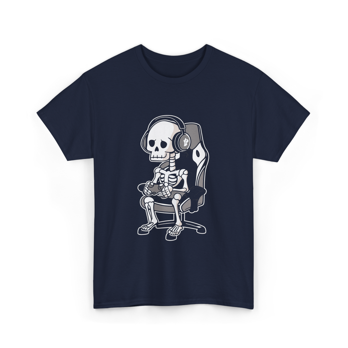 Skeleton Gamer Gaming Kids T-Shirt - Navy