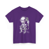 Skeleton Gamer Gaming Kids T-Shirt - Purple