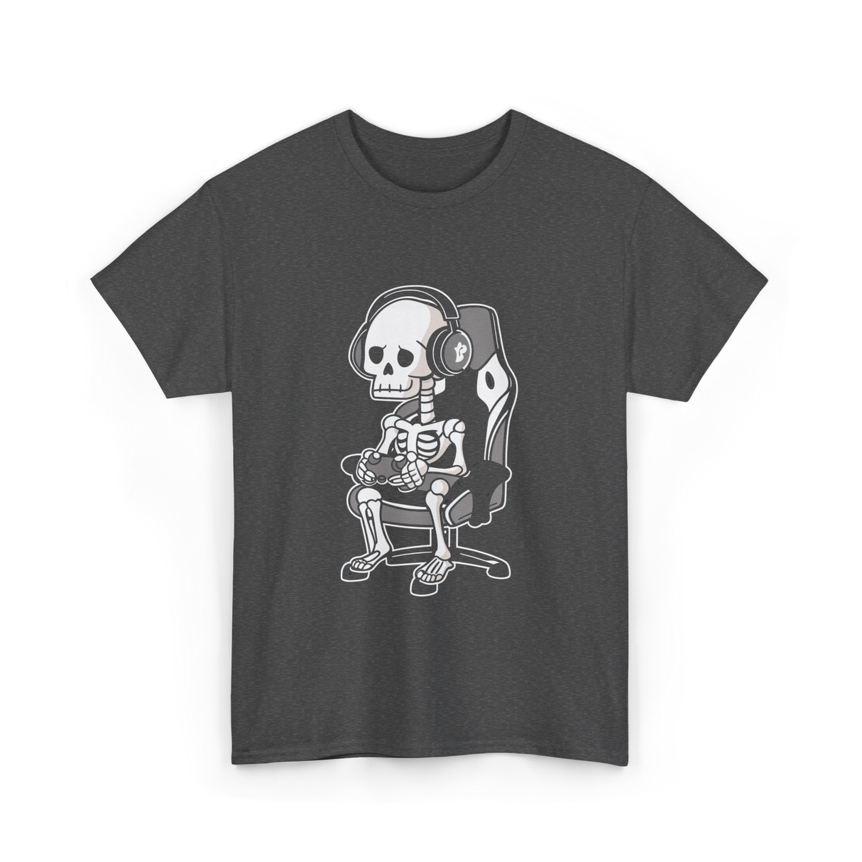 Skeleton Gamer Gaming Kids T-Shirt - Dark Heather