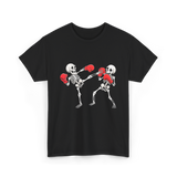 Skeleton Kickboxing Fighters Kickboxing T-Shirt - Black