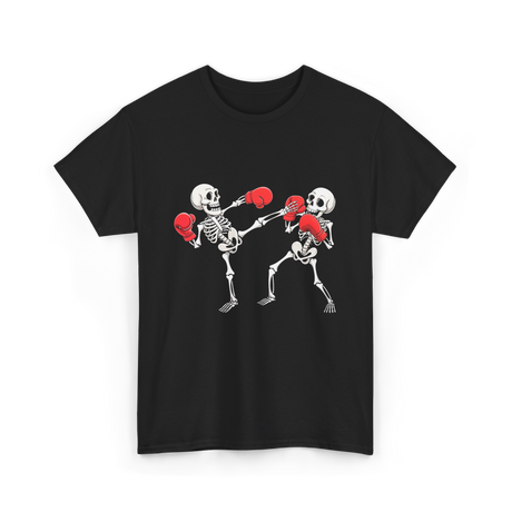 Skeleton Kickboxing Fighters Kickboxing T-Shirt - Black