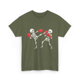 Skeleton Kickboxing Fighters Kickboxing T-Shirt - Military Green