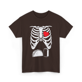 Skeleton Love Taco Beer T-Shirt - Dark Chocolate