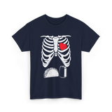 Skeleton Love Taco Beer T-Shirt - Navy