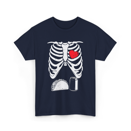 Skeleton Love Taco Beer T-Shirt - Navy