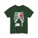 Skeleton Love Taco Beer T-Shirt - Forest Green