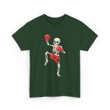 Skeleton Muay Thai Fighter Kickboxing T-Shirt - Forest Green