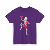 Skeleton Muay Thai Fighter Kickboxing T-Shirt - Purple