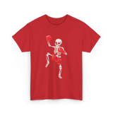 Skeleton Muay Thai Fighter Kickboxing T-Shirt - Red